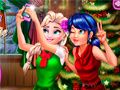 Permainan Selfie Ladybug dan Elsa Natal secara online