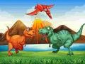 Permainan Dinosaurus Berwarna Cocok 3 secara online