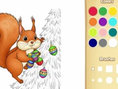Permainan Buku Mewarnai Hewan Natal untuk Anak-anak secara online