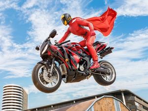 Permainan Motorbike Real Super Hero Stunt 3D secara online
