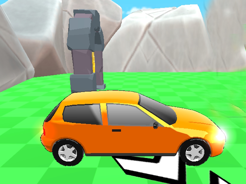 Permainan Obby: pelatihan dengan mobil secara online