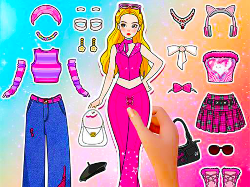 Permainan Buku harian boneka kertas: Dandani DIY secara online