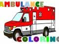 Permainan Halaman mewarnai truk ambulans secara online