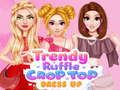 Permainan Gaun Crop Top Ruffled Trendy secara online