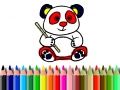 Permainan Kembali ke Sekolah: Mewarnai Panda secara online