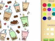 Permainan Buku mewarnai boba yang lucu untuk anak-anak secara online