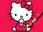 Permainan Kitty mewarnai yang mudah secara online