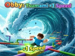 Permainan Obby: Tsunami +1 kecepatan secara online