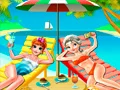 Permainan Swafoto Pantai Elsa dan Anna secara online