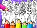 Permainan Buku Mewarnai Monster High secara online Permainan Buku Mewarnai Monster High secara online