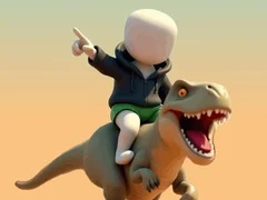 Permainan Stickman. Arena Dinosaur secara online