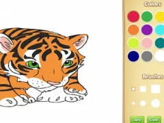 Permainan Buku Mewarnai Bayi Harimau secara online