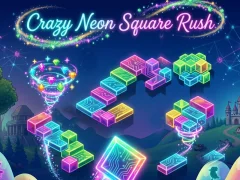 Permainan Gila Neon Square Rush secara online