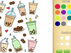 Permainan Buku mewarnai boba yang lucu untuk anak-anak secara online