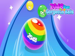 Permainan 2048 Lari bola cantik secara online