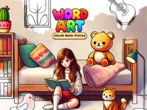 Permainan Word Art: Puzzle Buku Warna secara online
