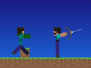 Permainan Noob vs pro tapi pemanah minecraft secara online