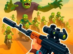 Permainan Zombie Road: Penembak dengan kehancuran secara online
