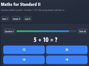 Permainan Matematika untuk Standar II secara online