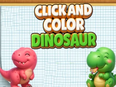 Permainan Klik Dan Warnai Dinosaurus secara online