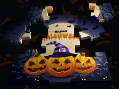 Permainan Jigsaw Halloween 3D secara online