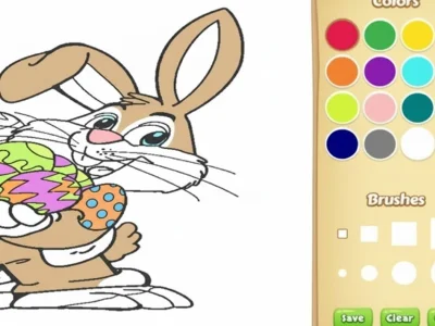 Permainan Buku mewarnai kelinci Paskah untuk anak-anak secara online