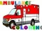 Permainan Halaman mewarnai truk ambulans secara online