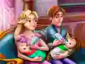 Permainan Hari Keluarga Kembar Rapunzel secara online Permainan Hari Keluarga Kembar Rapunzel secara online