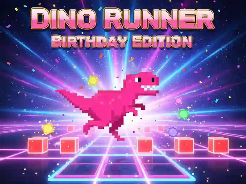 Permainan Edisi Ulang Tahun Dino Runner secara online