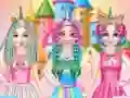 Permainan Salon Rambut Putri Unicorn Pelangi secara online