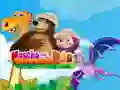 Permainan Masha dan Beruang: Dinosaurus secara online