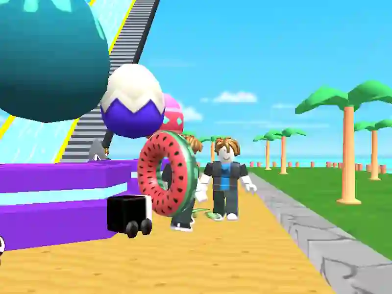 Permainan Obby: memanjat dan meluncur secara online