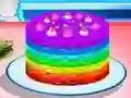 Permainan Memasak Kue Pelangi secara online