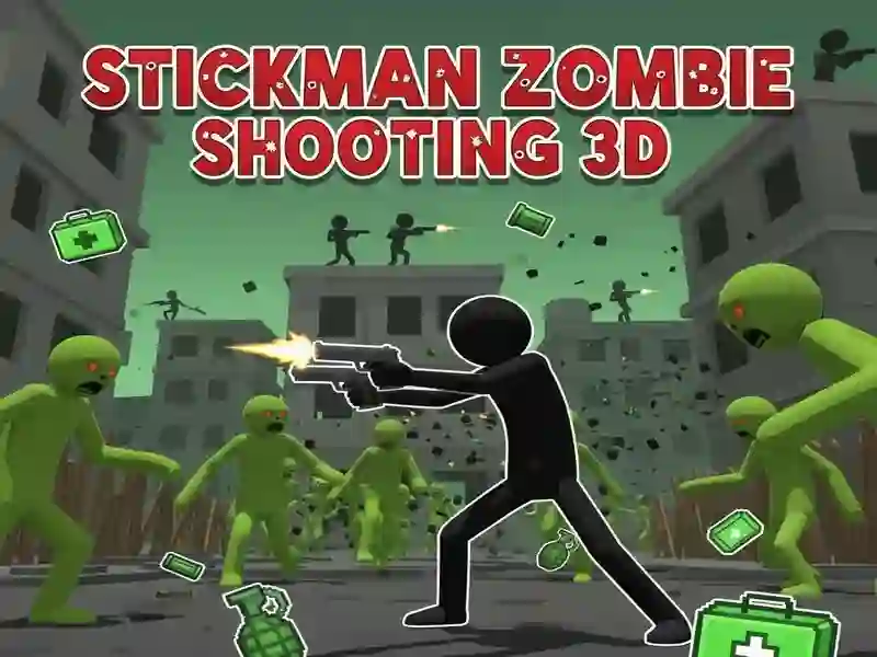 Permainan Penembakan Zombie Stickman 3D secara online