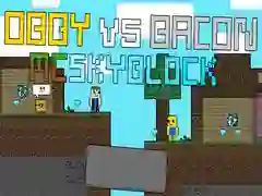 Permainan Obby vs Bacon: MCSkyblock secara online