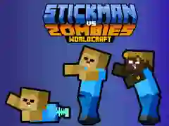 Permainan Stickman vs Zombie WorldCraft secara online