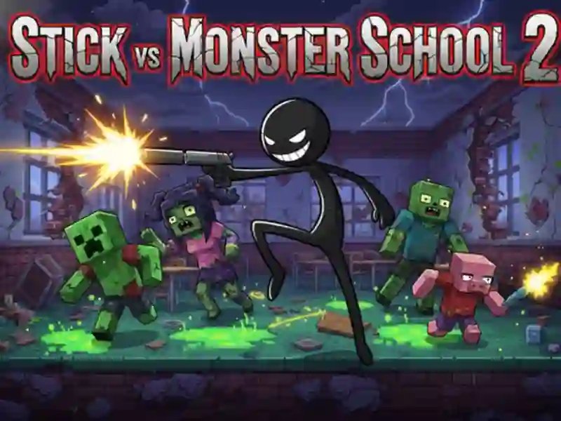 Permainan Sekolah Tongkat vs Monster 2 secara online