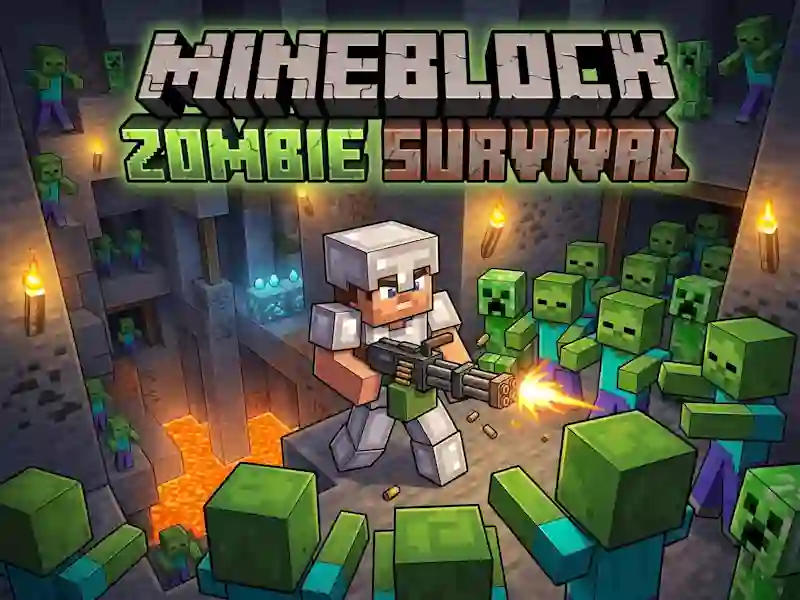 Permainan Mineblock Zombie Survival secara online