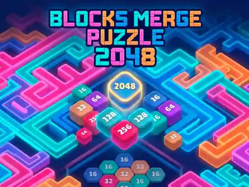 Permainan Blocks Merge Puzzle 2048 secara online