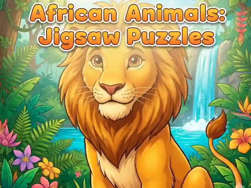 Permainan Hewan Afrika: Teka-teki Jigsaw secara online