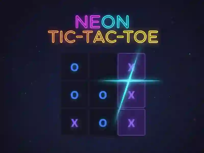 Permainan Neon Tic-Tac-Toe secara online