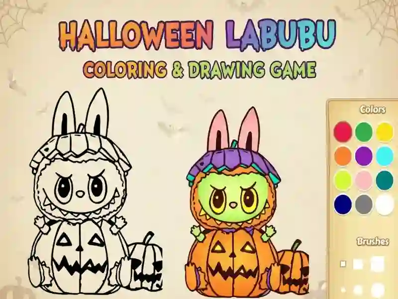 Permainan Game Mewarnai & Menggambar Labubu Halloween secara online