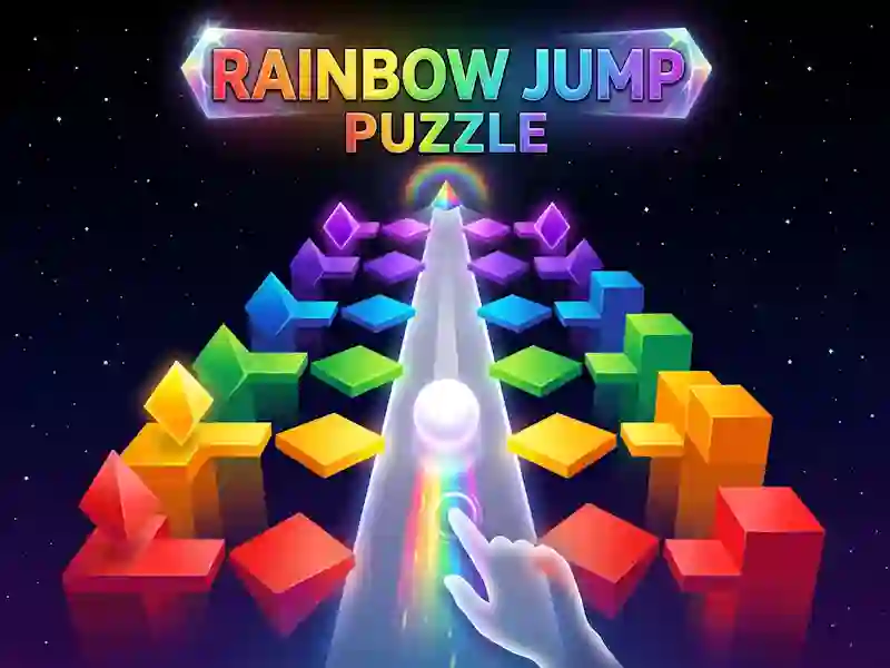Permainan Rainbow Jump Puzzle secara online