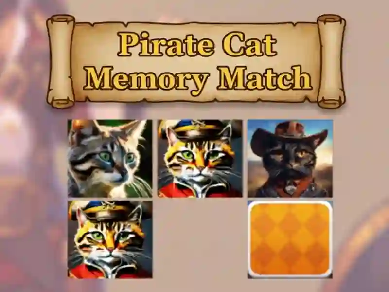 Permainan Pertandingan Memori Kucing Bajak Laut secara online