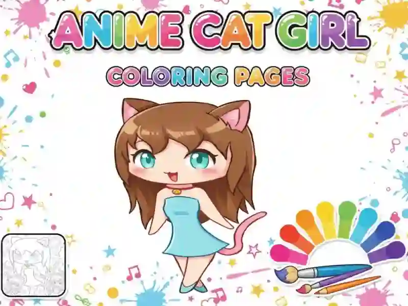 Permainan Halaman Mewarnai Gadis Kucing Anime secara online