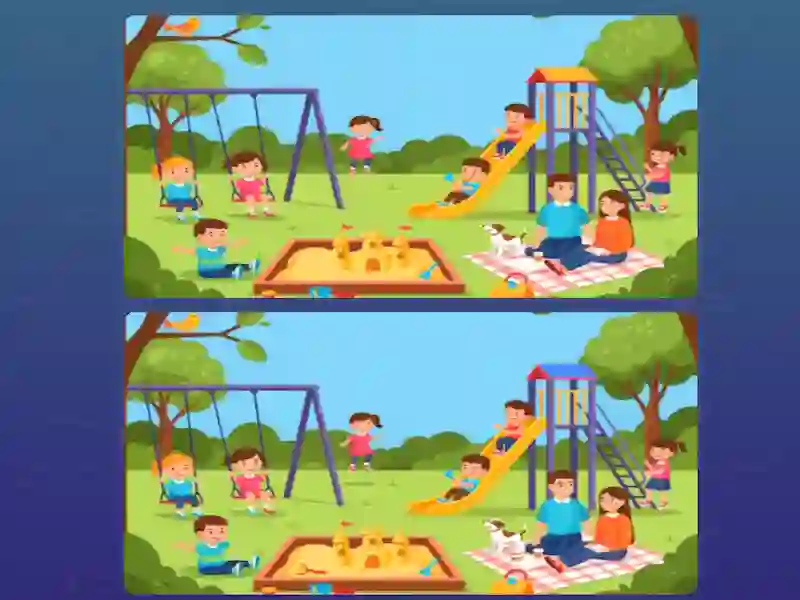 Permainan Temukan perbedaan yang berbeda 1 secara online