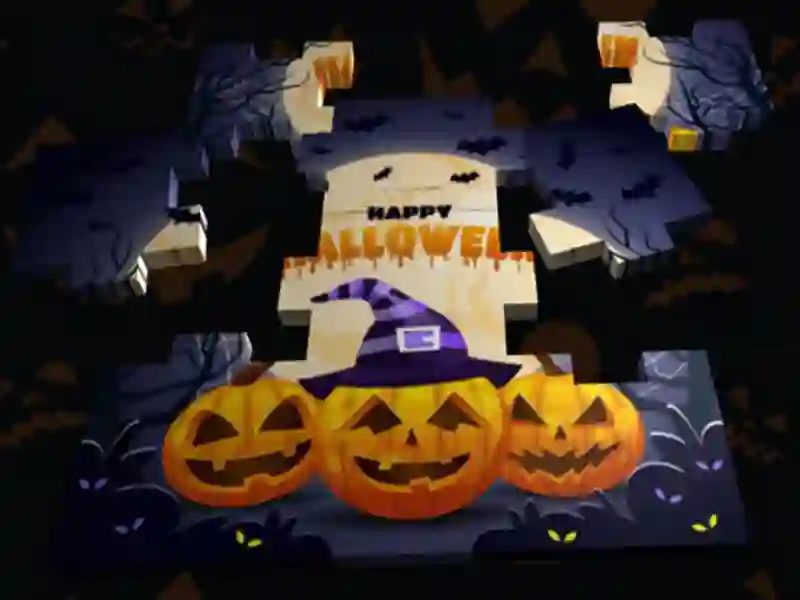 Permainan Jigsaw Halloween 3D secara online Permainan Jigsaw Halloween 3D secara online