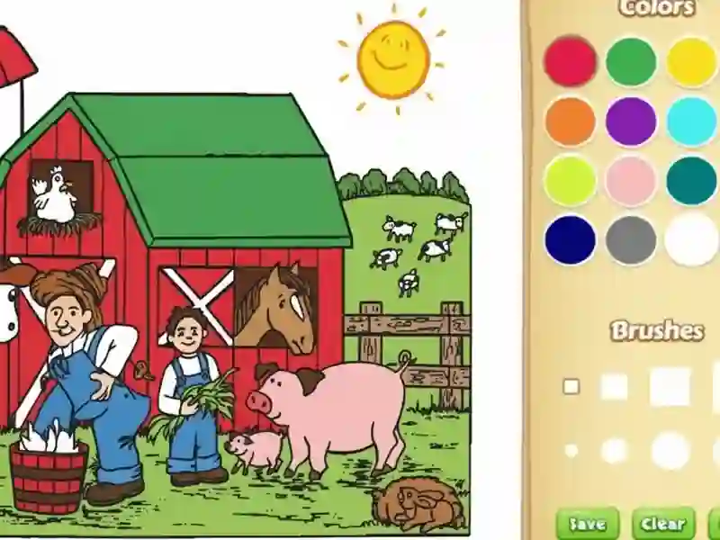 Permainan Buku mewarnai pertanian untuk anak-anak secara online