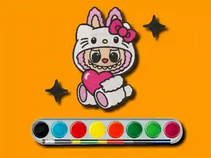 Permainan Petualangan mewarnai Labubu secara online