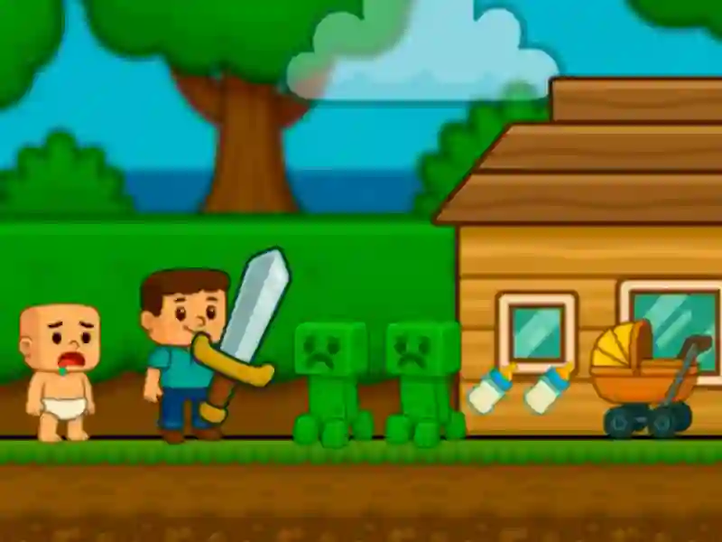 Permainan BABI BAYI NOOB! Steve secara online Permainan BABI BAYI NOOB! Steve secara online